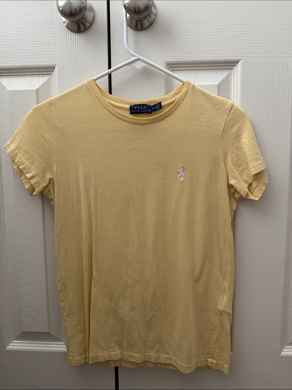 Polo by Ralph Lauren Women's Short Sleeve Tee in Pale Yellow